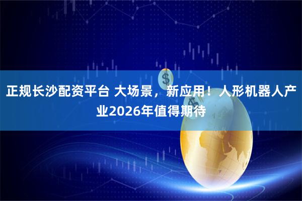 正规长沙配资平台 大场景，新应用！人形机器人产业2026年值得期待